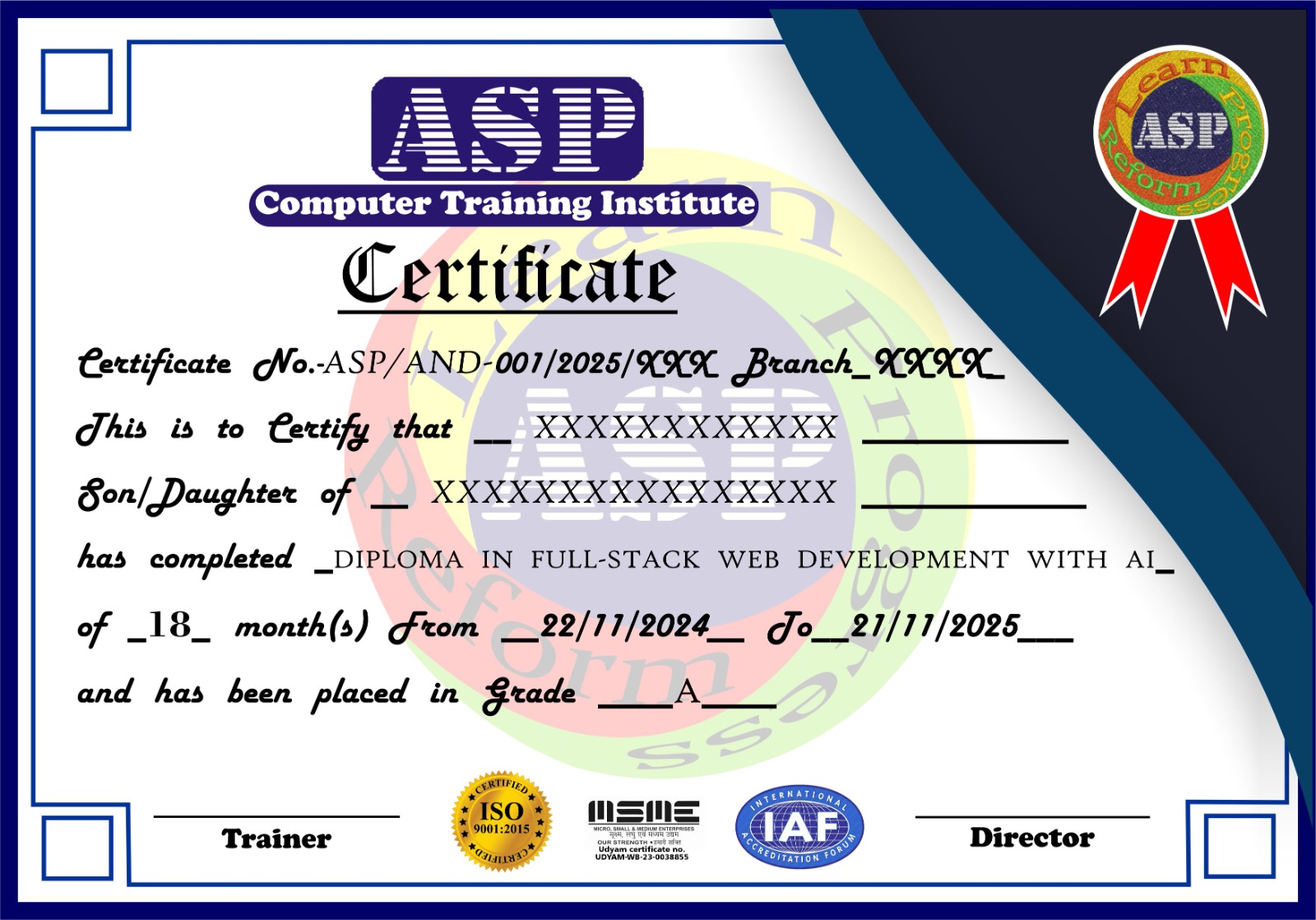 Certificate Preview