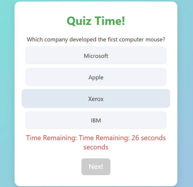 Quiz Game